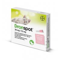 Dronspot 30 mg/7,5 mg spot on pre malé mačky sol. 2 x 0,35 ml