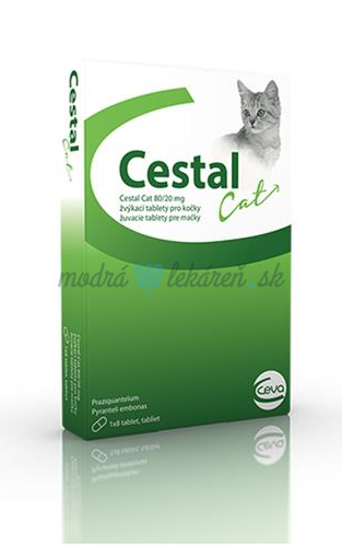 Cestal cat 80/20 mg žuv.tbl. 8 tbl.