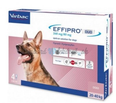 EFFIPRO DUO L 268 mg/ 80 mg spot-on psy 20-40 kg 4 x 2,68 ml