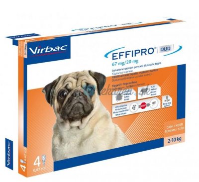 EFFIPRO DUO S 67 mg/ 20 mg spot-on psy 2-10 kg 4 x 0,67 ml