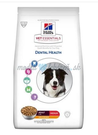 HILLS VE Canine Adult Dental Health Medium Chicken 10 kg NEW