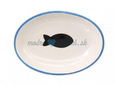 Miska MAGIC CAT keramická ovál potlač ryba modrá 13 cm (0,19l)