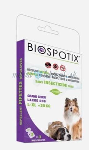 BIOGANCE Biospotix Dog spot-on L-XL s repelentným účinkom 3 x 3 ml (nad 20 kg)