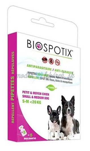 BIOGANCE Biospotix Dog spot-on S-M s repelentným účinkom 5 x 1 ml (do 20 kg)