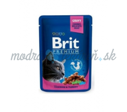 BRIT Premium cat Kapsička Adult Chicken & Turkey 100 g