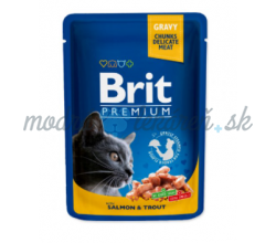 BRIT Premium cat Kapsička Adult Salmon & Trout 100 g
