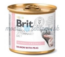 Brit Veterinary Diets GF cat Hypoallergenic 200 g konzerva