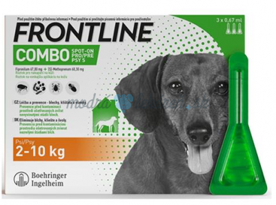 Frontline Combo Spot-on Dog S sol. 3 x 0,67 ml