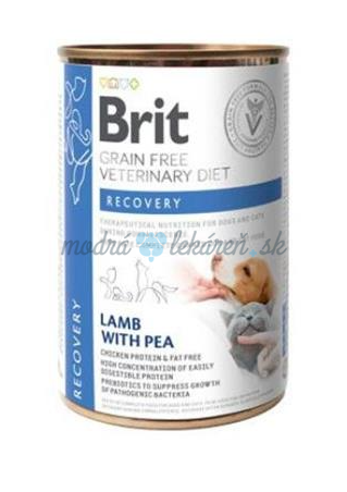 Brit Veterinary Diets GF cat + dog Recovery 400 g konzerva