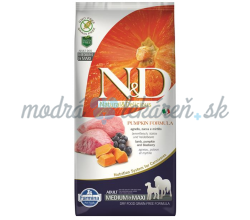Farmina N&D dog PUMPKIN (GF) adult medium & maxi, lamb & blueberry