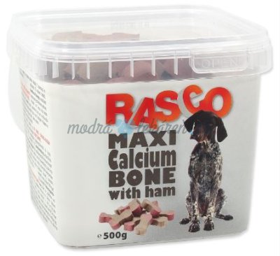Sušienky RASCO Dog kosti kalciové so šunkou 500g