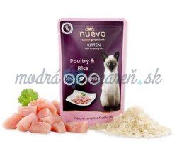 NUEVO cat Kitten Poultry with Rice bal. 16 x 85 g kapsičky