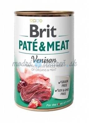 Brit Paté & Meat Venison 400 g konzerva
